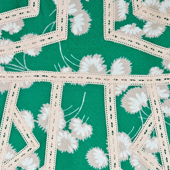 Anthropologie MAEVE Boho Green Floral Dress Sz. 8 - Picture 7 of 13